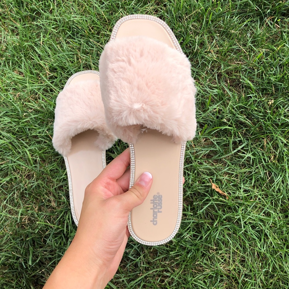 Charlotte Russe Fur Slides